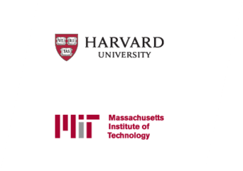 Slanted logo of Harvard and MIT universities